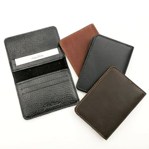 Flip card wallet - Helen Miller - Men's leather wallet - Card wallet leather - Tan leather - NZ Made - Simple wallet