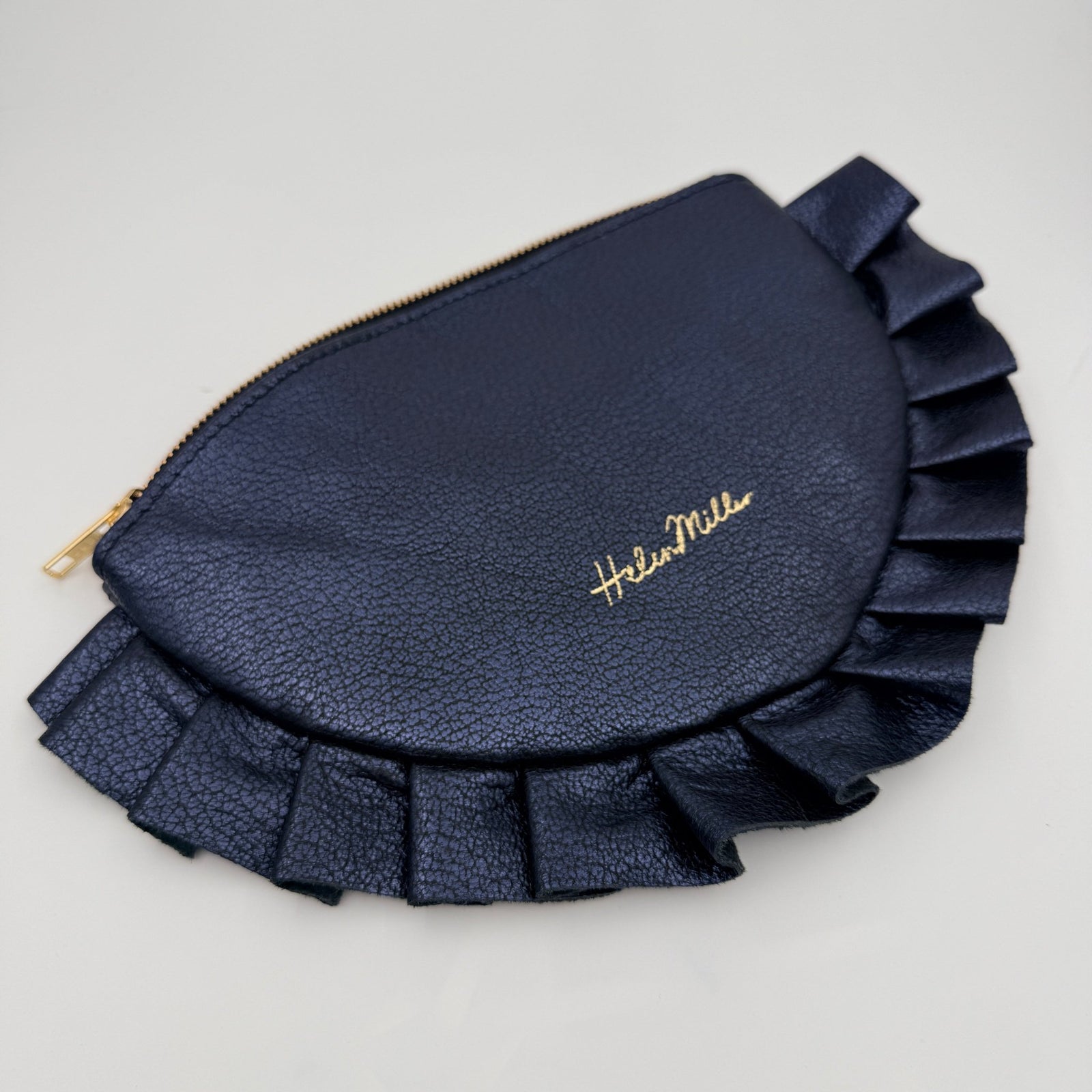 COLLECTIVE - Ruffle Clutch Midnight - Helen Miller