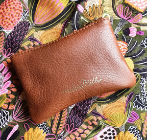 Coin purse - Helen Miller - NZ Made - Leather - Cards - Coins - Purse - custom made - Kids