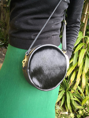 Disco Bag - Helen Miller - Handbag - Shoulder Bag - Handbag for women - Leather handbag - round bag - made in NZ