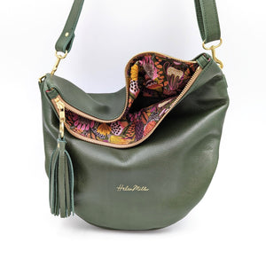 Medium Green Helen Hobo Purse - Soft Leather Bag