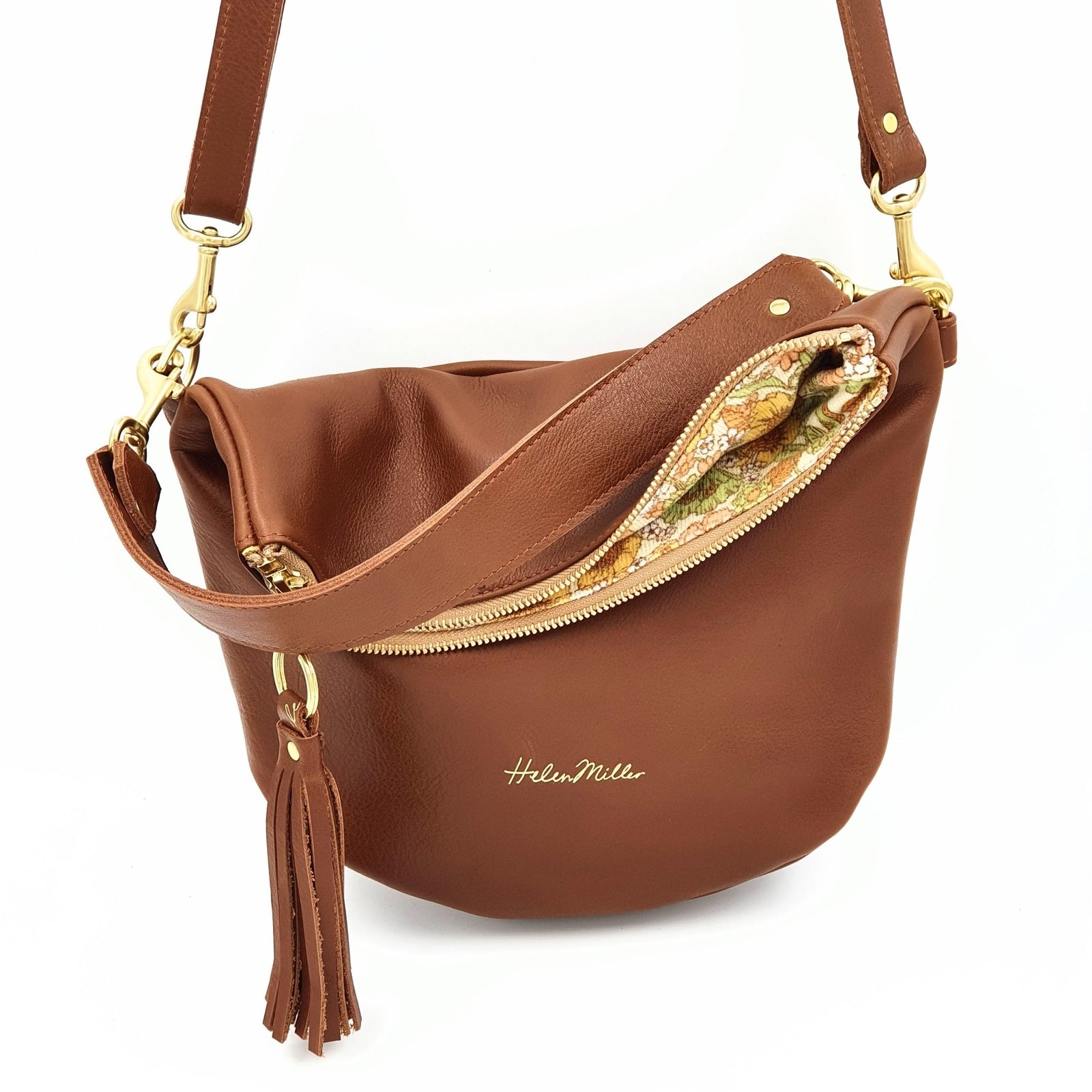 Short leather handle - Helen Miller